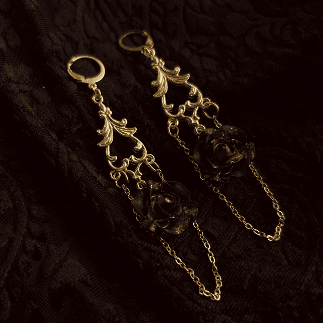 Rose chandelier Earrings