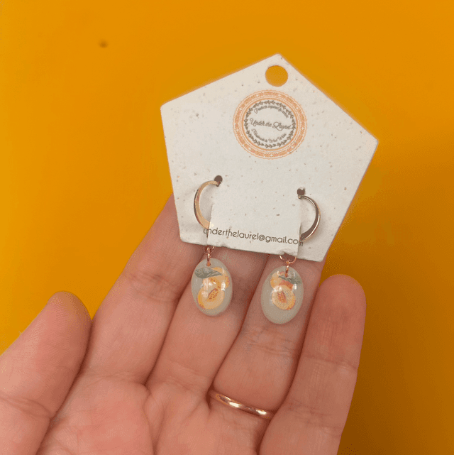 Peach Fruit Earrings